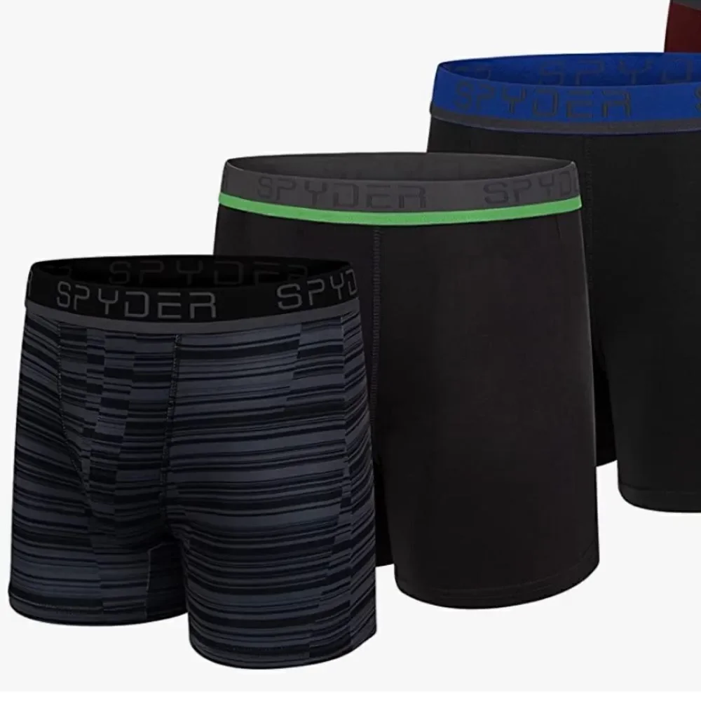 Spyder M Performance Boxer Briefs Polyester Spandex Lightweight Pack of 4